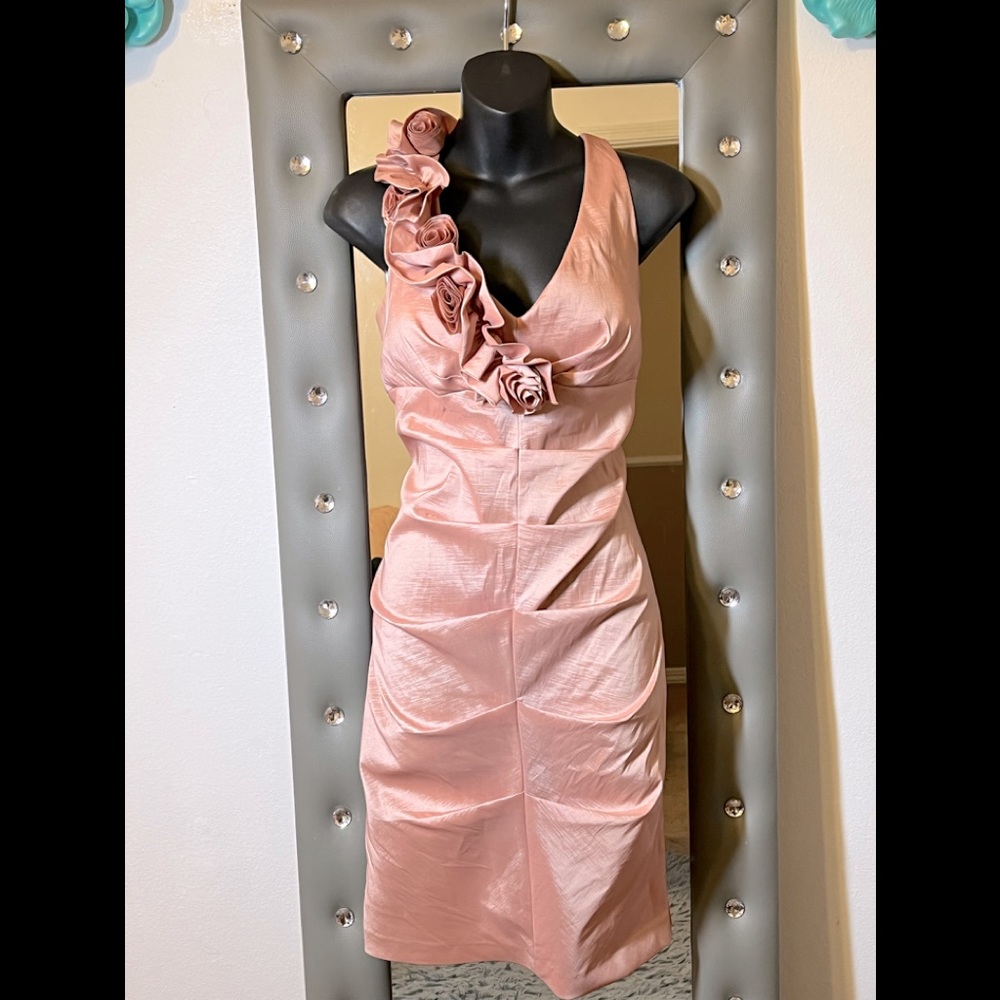 Light Pink Petal Rose statement dress